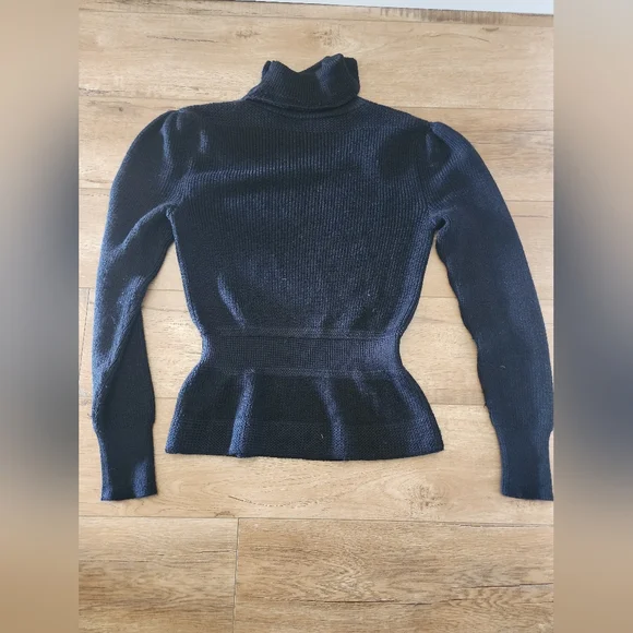 Ralph Lauren Purple Label Women’s M Sweater Silk Cashmere Turtleneck Buttons - Picture 9 of 9